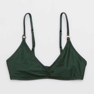NWT Aerie Beach Babe Shine Rib Voop Bikini Top